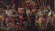 UCCELLO, Paolo The battle of San Romano the intervention of Micheletto there Cotignola Germany oil painting reproduction